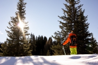 Abfellen im Angesicht der tief stehenden Wintersonne