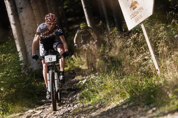 Mountainbike Disziplin beim Dolomitenmann 