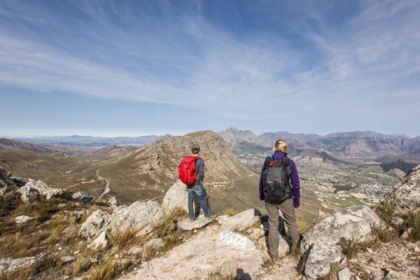 Ausblick auf die Bergwelt um Franschhoek