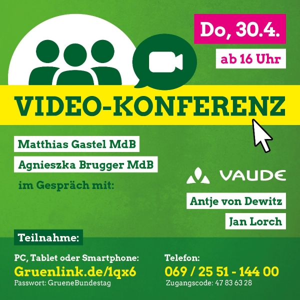 Videodiskussion mit Vaude &amp; B&uuml;ndnis 90/Die Gr&uuml;nen