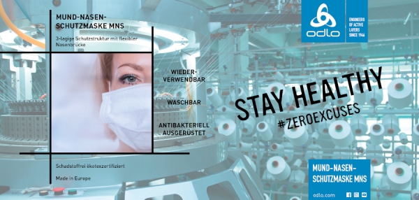 Odlo produziert ab sofort Schutzmasken