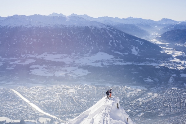 Auf der Nordkette liegt einem die Alpenmetropole Innsbruck zu Füßen