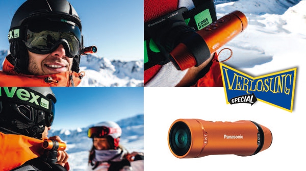 PANASONIC Action Cam HX-A1 inkl. UVEX hlmt 5 pro &amp; UVEX downhill 2000
